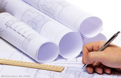 建筑工程設計手稿圖片